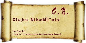 Olajos Nikodémia névjegykártya